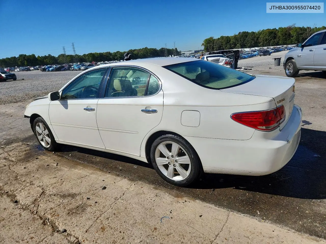 2005 LEXUS ES VIN JTHBA30G955074420 — фото 2