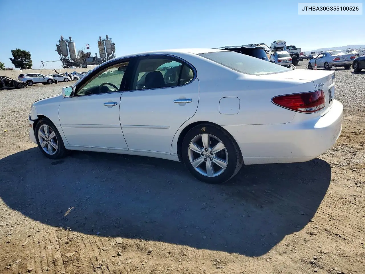 2005 LEXUS ES VIN JTHBA30G355100526 — фото 2