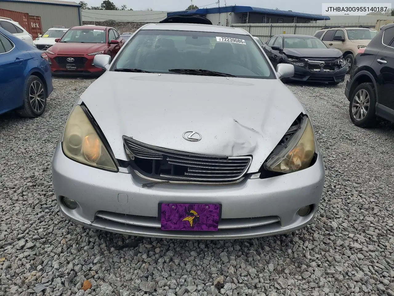 2005 LEXUS ES VIN JTHBA30G955140187 — фото 5