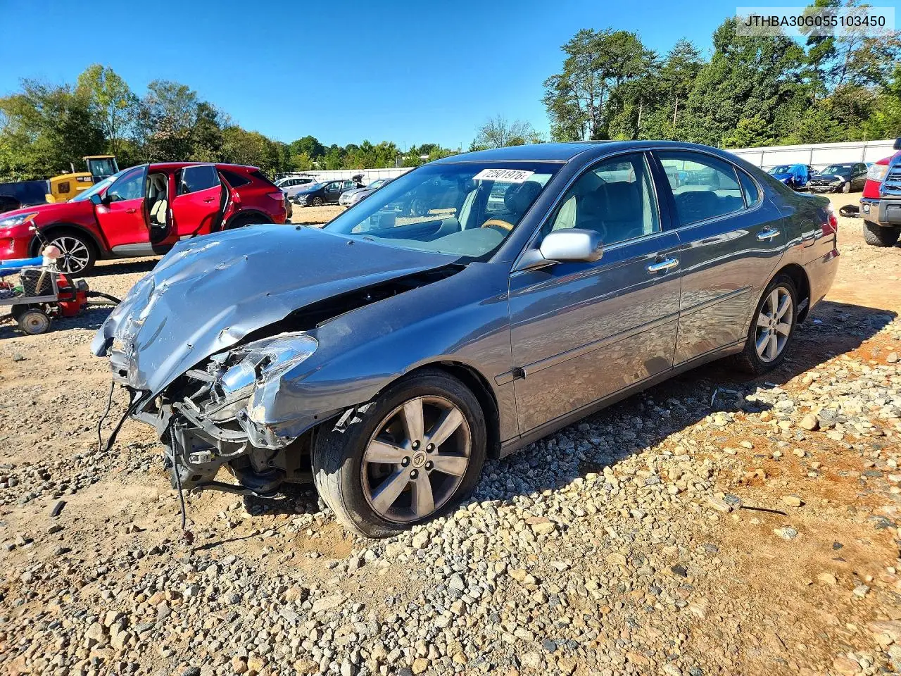 LEXUS ES 2005, VIN JTHBA30G055103450
