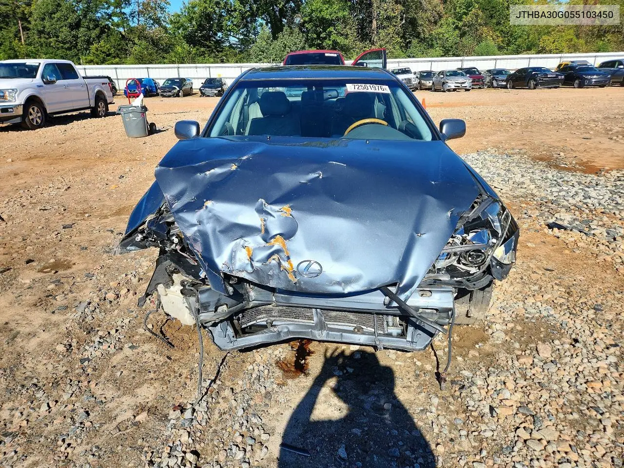2005 LEXUS ES VIN JTHBA30G055103450 — фото 5