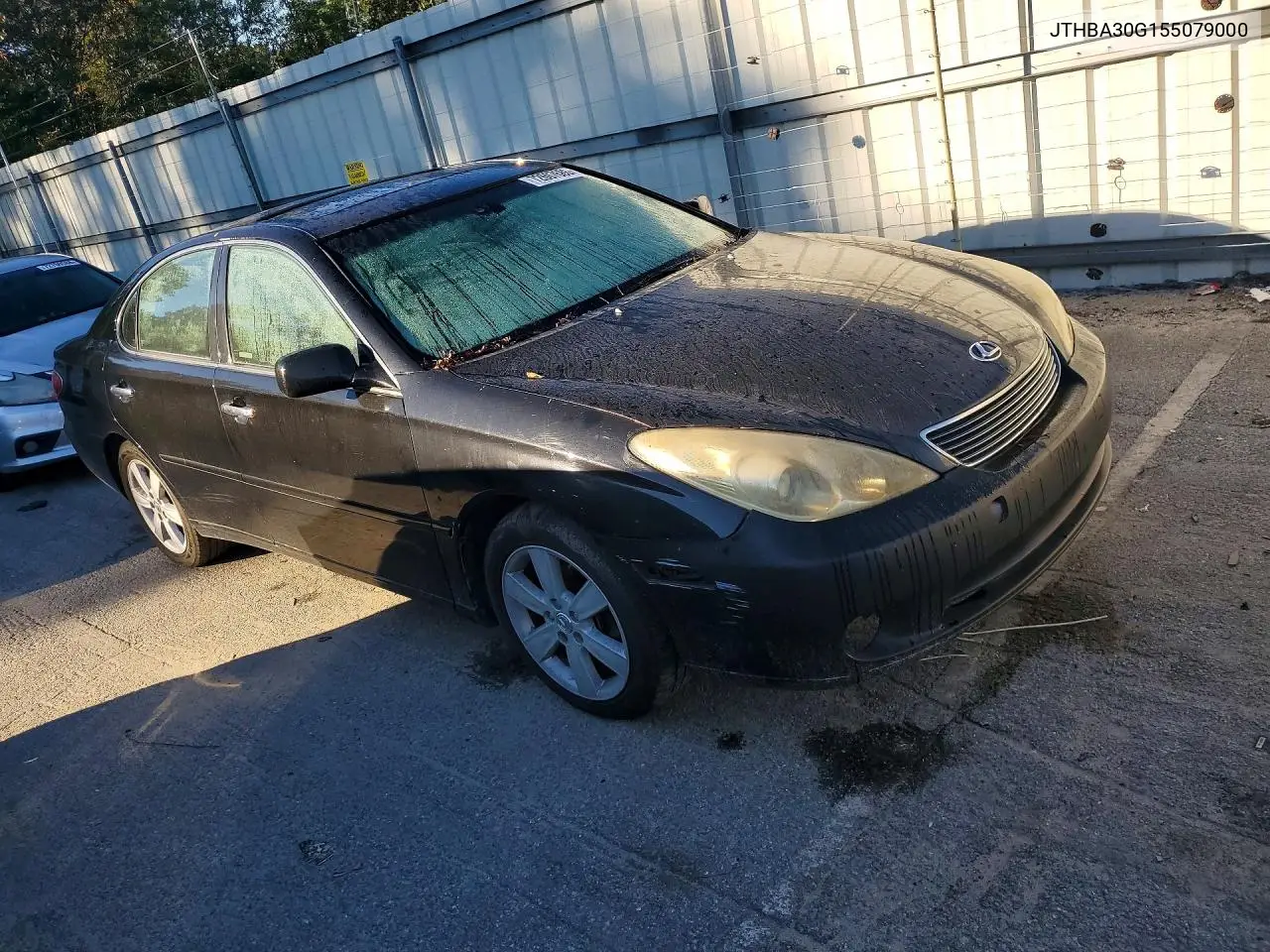 2005 LEXUS ES VIN JTHBA30G155079000 — фото 4