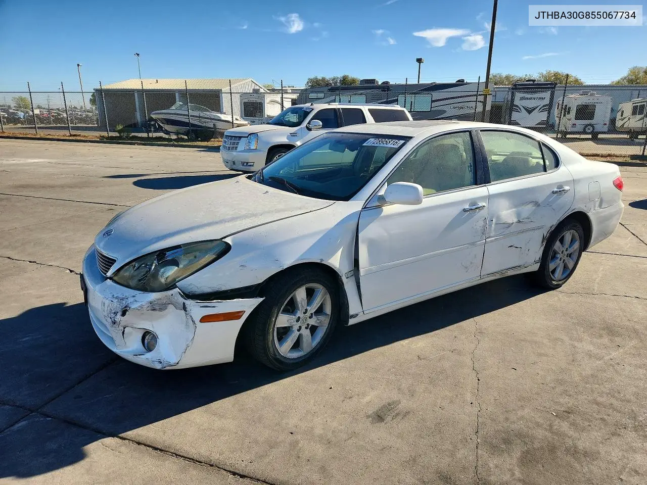 LEXUS ES 2005, VIN JTHBA30G855067734