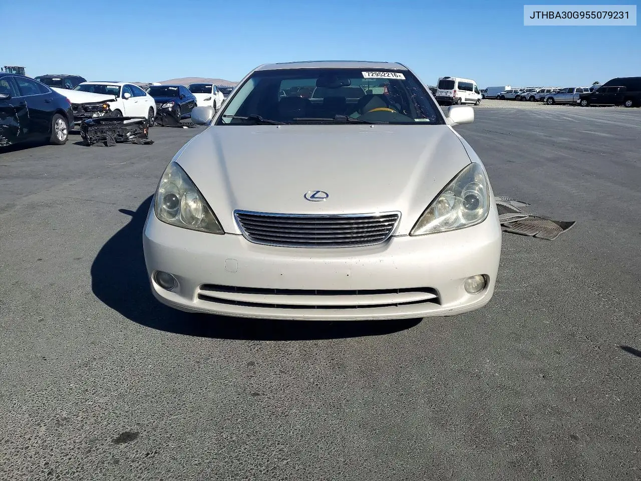 2005 LEXUS ES VIN JTHBA30G955079231 — фото 5