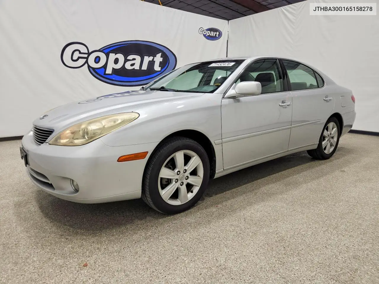 LEXUS ES 2006, VIN JTHBA30G165158278