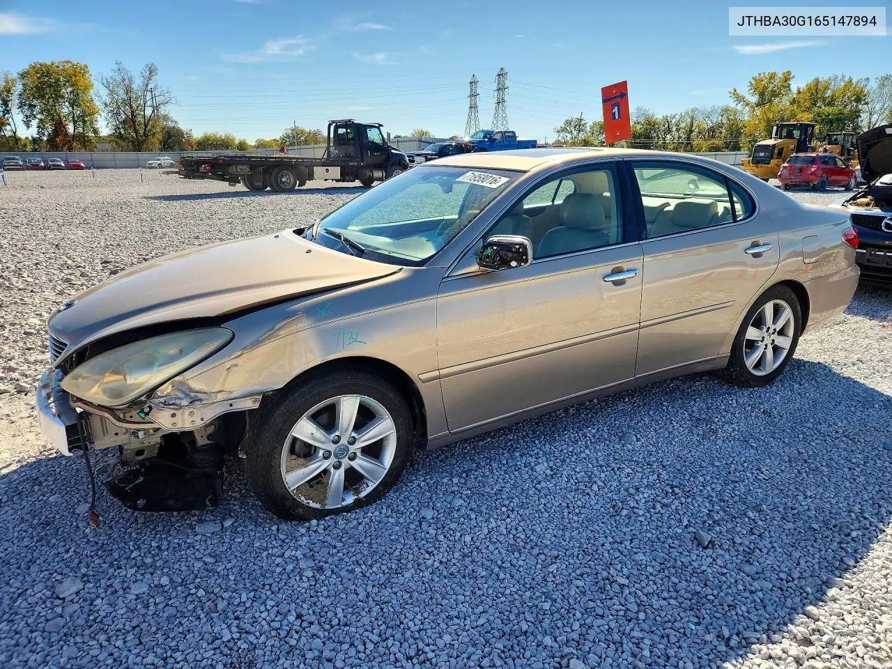 LEXUS ES 2006, VIN JTHBA30G165147894
