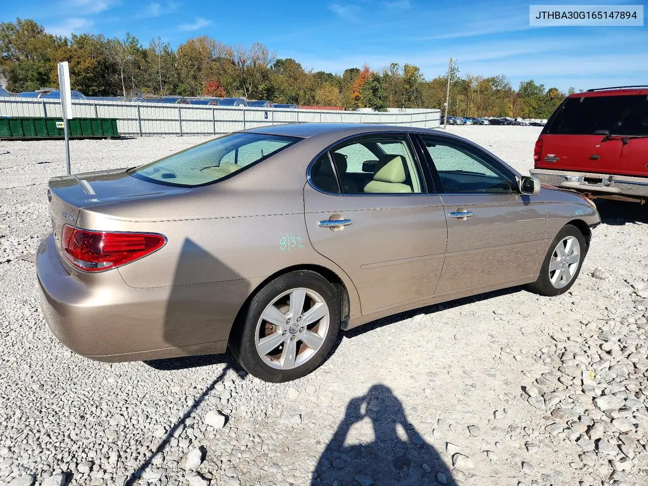 2006 LEXUS ES VIN JTHBA30G165147894 — фото 3