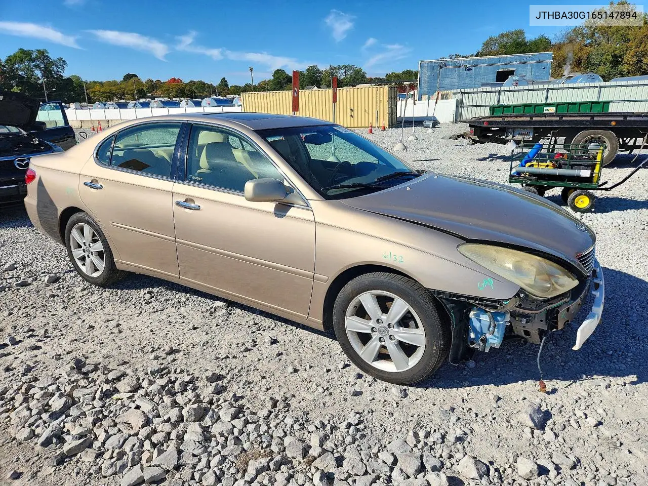 2006 LEXUS ES VIN JTHBA30G165147894 — фото 4
