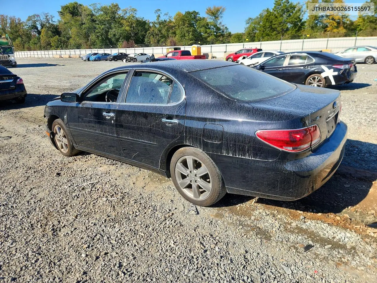 2006 LEXUS ES VIN JTHBA30G265155597 — фото 2