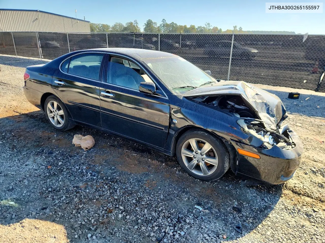 2006 LEXUS ES VIN JTHBA30G265155597 — фото 4
