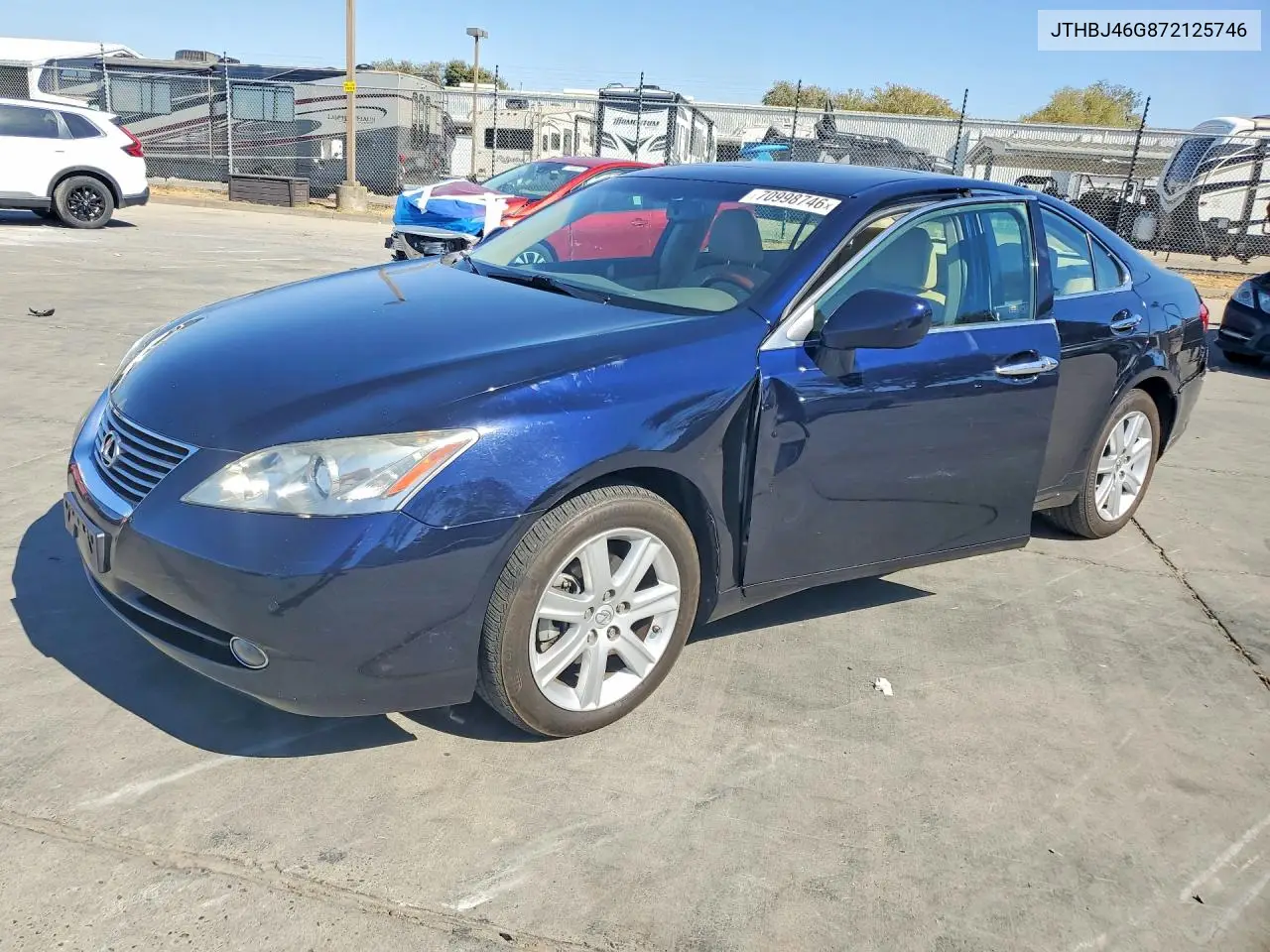 LEXUS ES 2007, VIN JTHBJ46G872125746