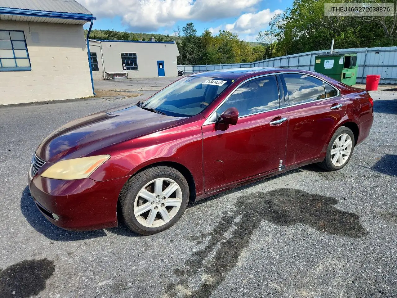LEXUS ES 2007, VIN JTHBJ46G272038876