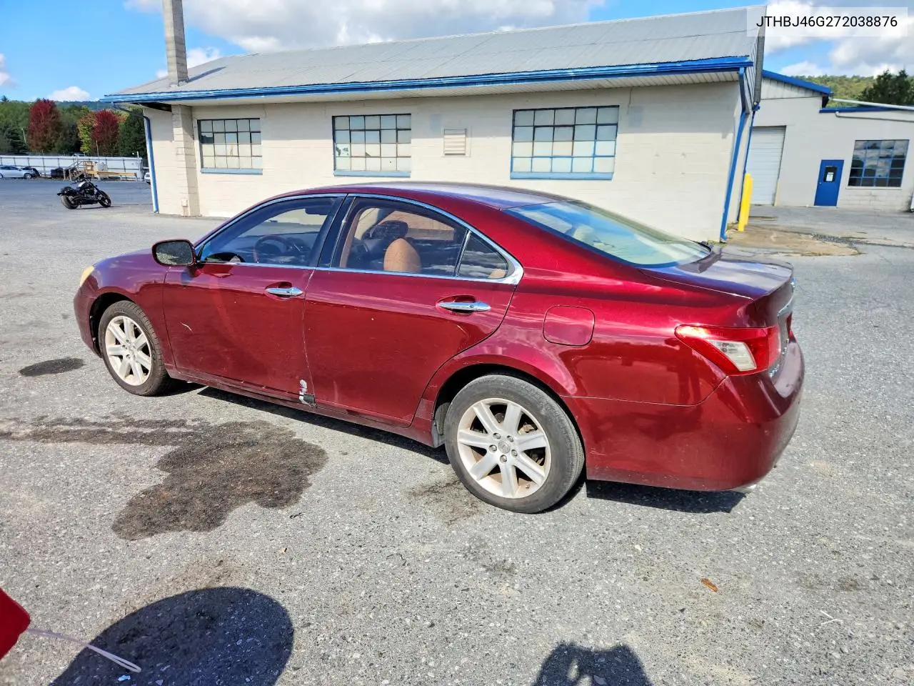 2007 LEXUS ES VIN JTHBJ46G272038876 — фото 2