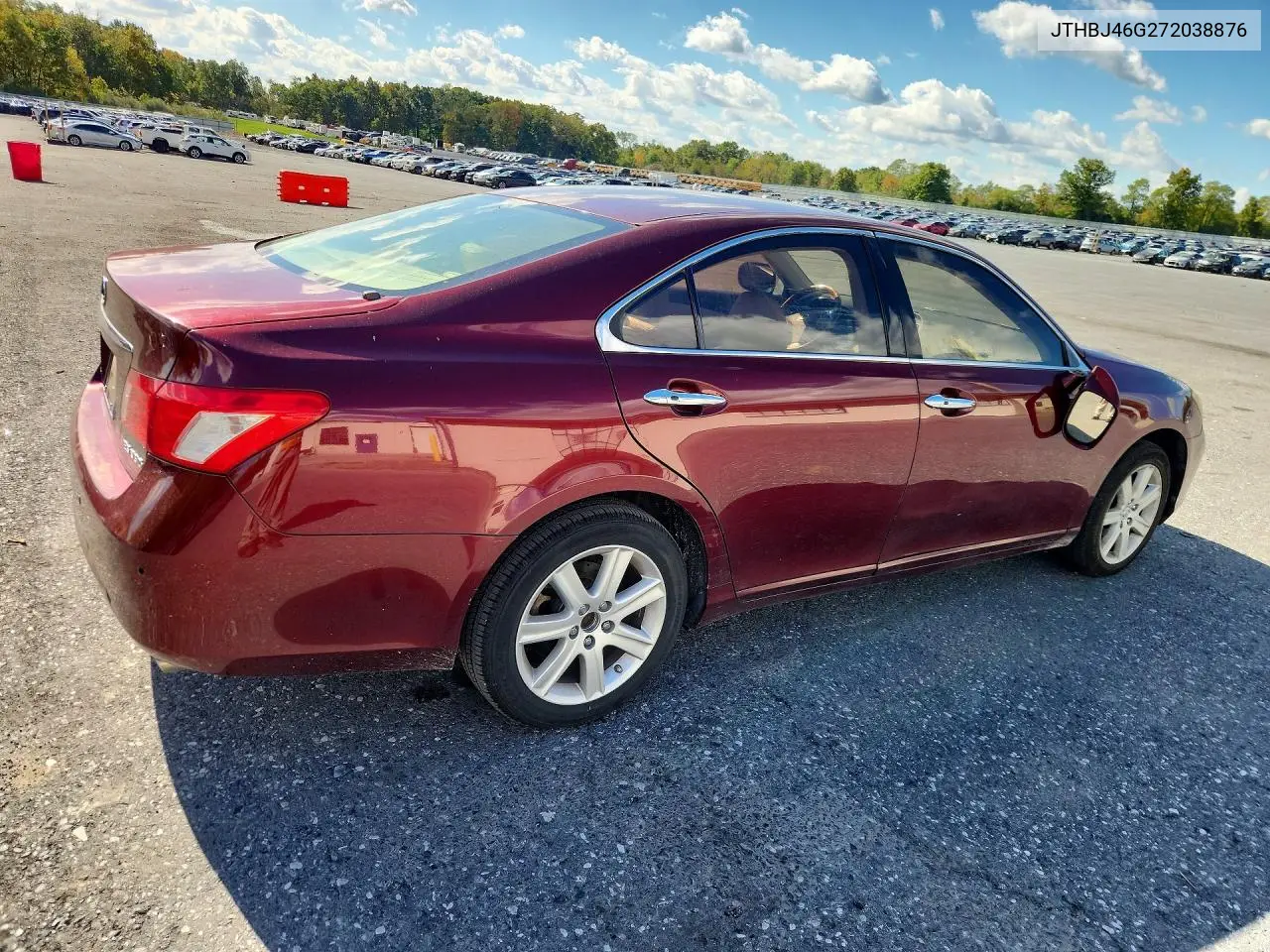 2007 LEXUS ES VIN JTHBJ46G272038876 — фото 3
