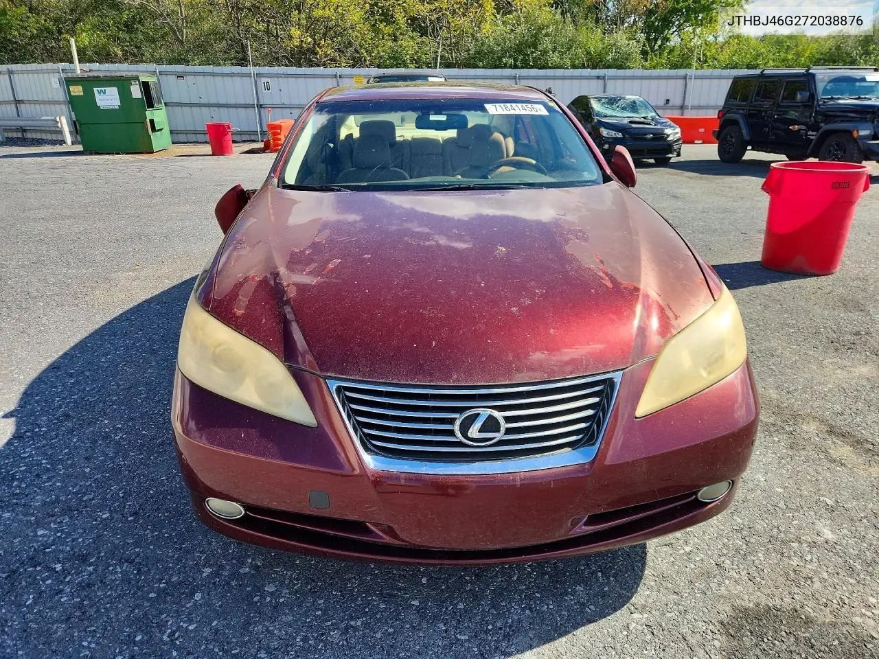 2007 LEXUS ES VIN JTHBJ46G272038876 — фото 5