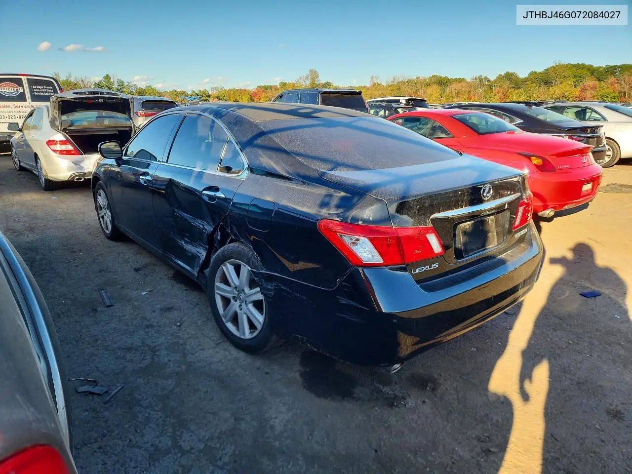 2007 LEXUS ES VIN JTHBJ46G072084027 — фото 2