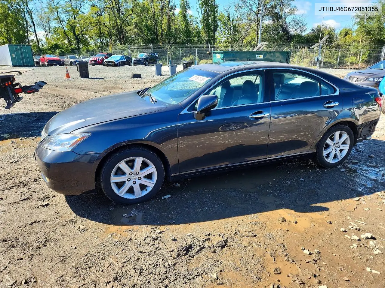 LEXUS ES 2007, VIN JTHBJ46G672051355