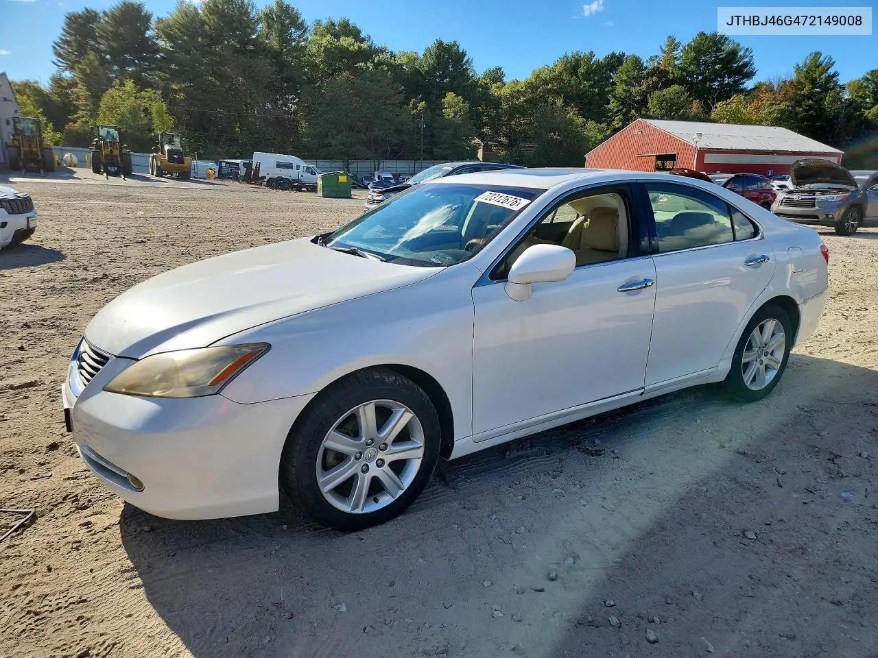 LEXUS ES 2007, VIN JTHBJ46G472149008