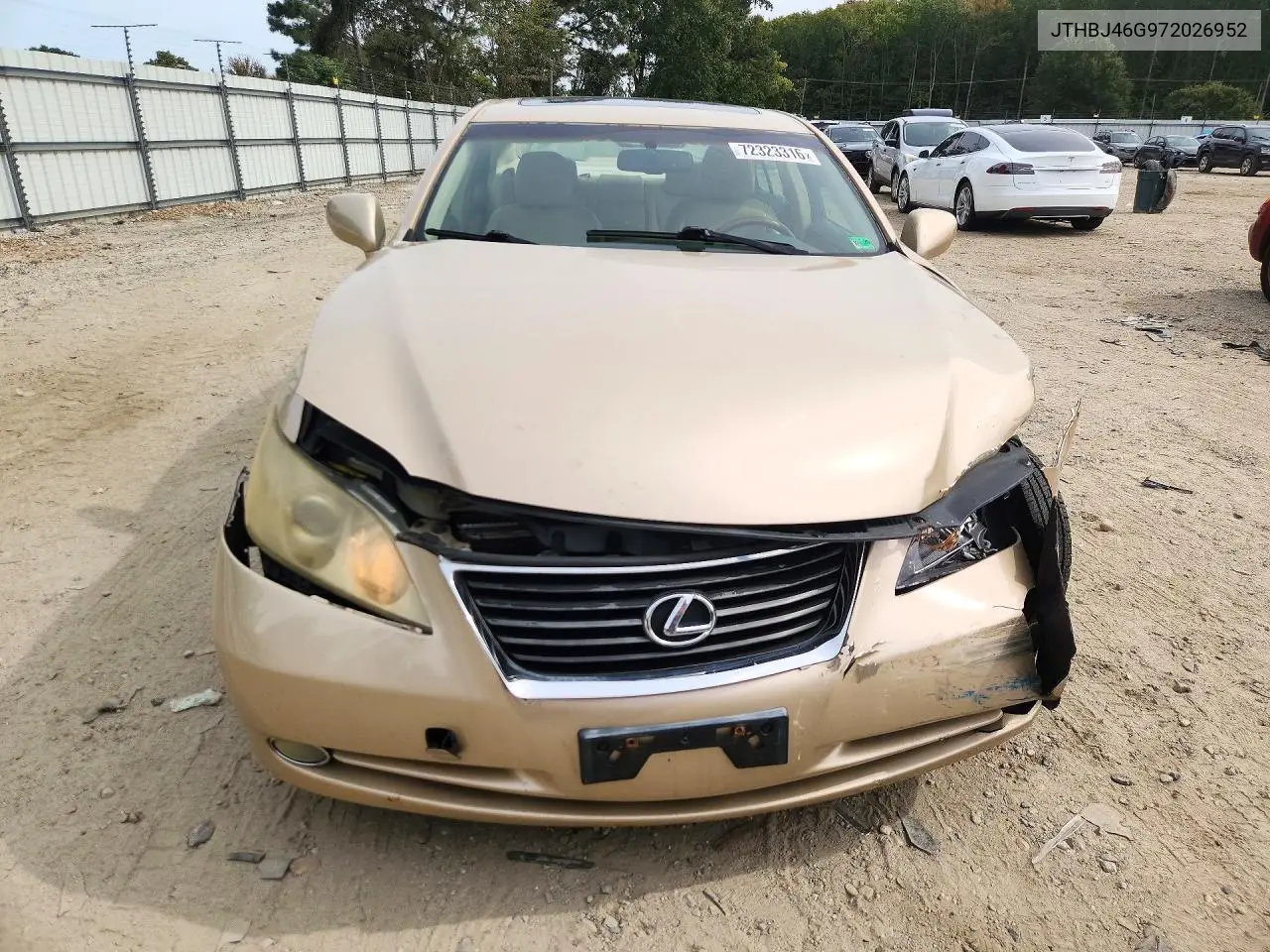 2007 LEXUS ES VIN JTHBJ46G972026952 — фото 5