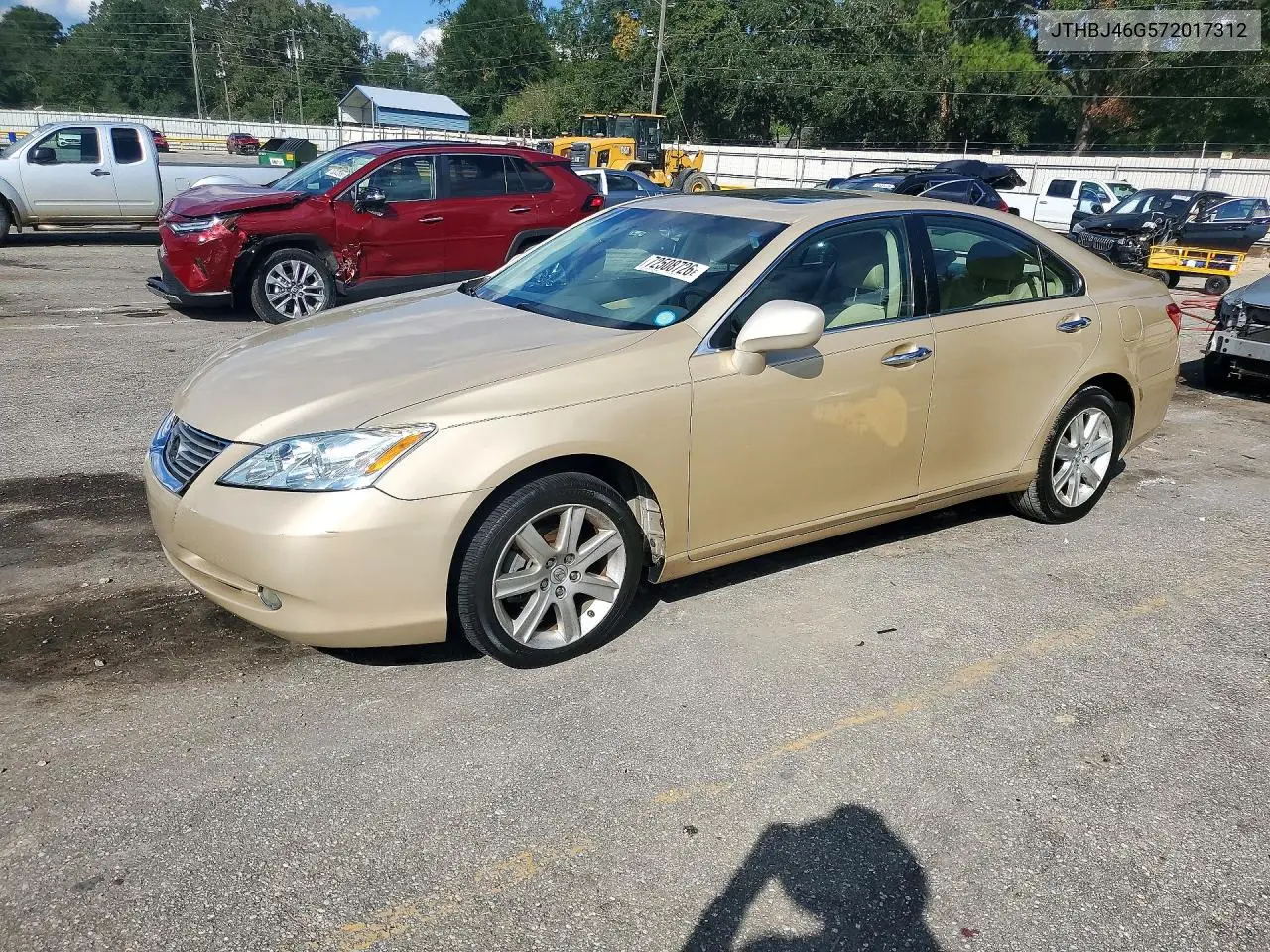 LEXUS ES 2007, VIN JTHBJ46G572017312