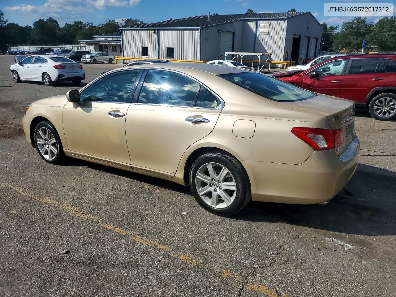 2007 LEXUS ES VIN JTHBJ46G572017312 — фото 2