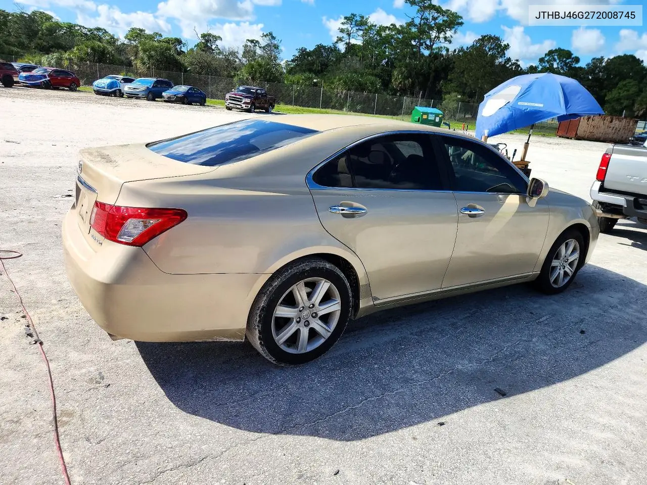2007 LEXUS ES VIN JTHBJ46G272008745 — фото 3