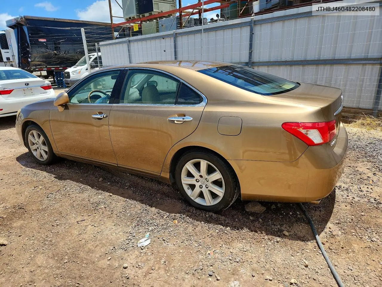 2008 LEXUS ES VIN JTHBJ46G482208480 — фото 2