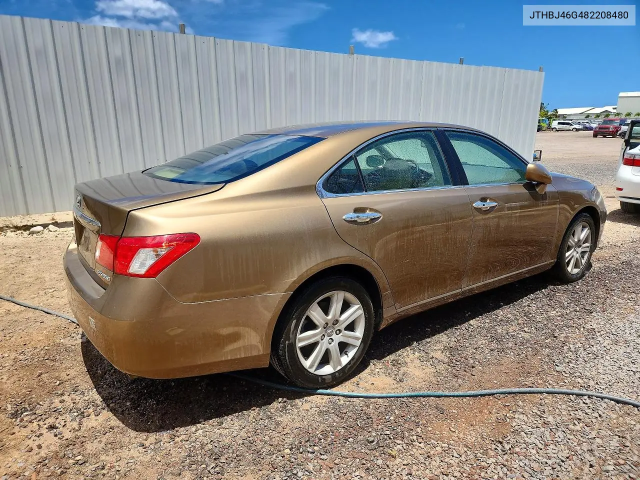 2008 LEXUS ES VIN JTHBJ46G482208480 — фото 3