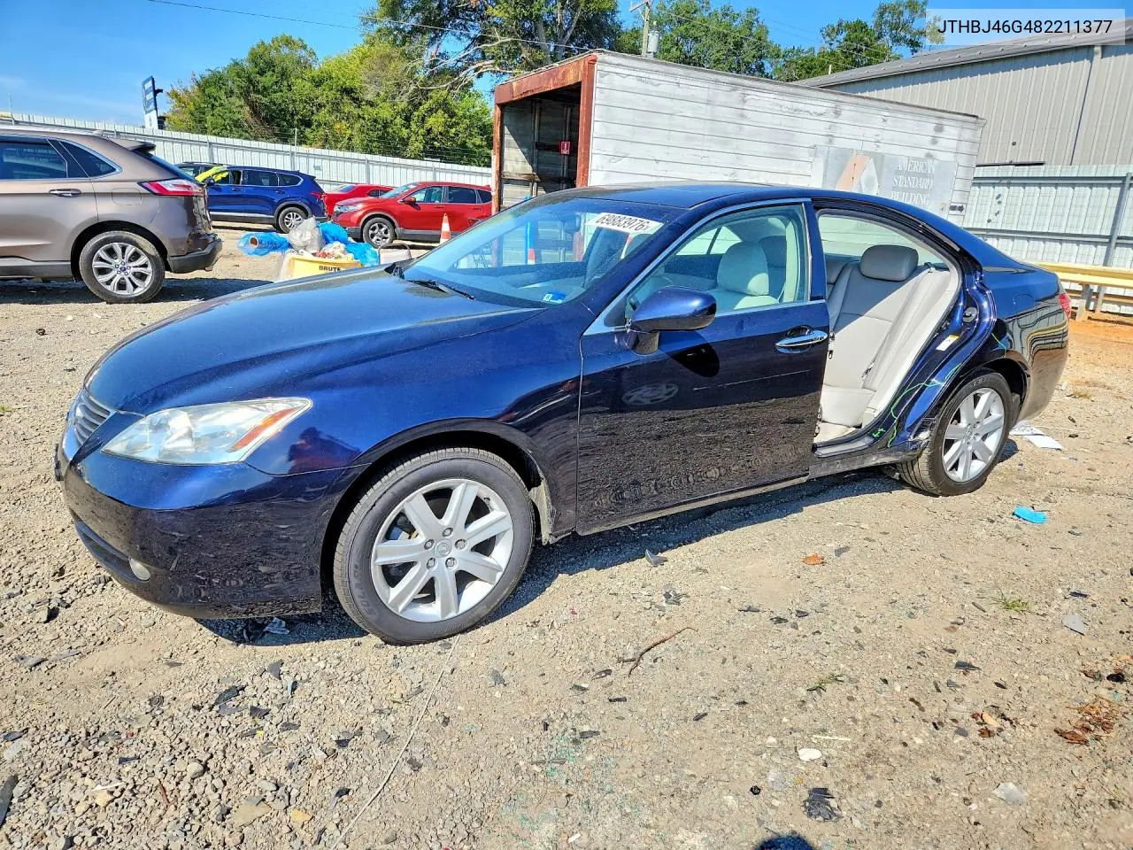 LEXUS ES 2008, VIN JTHBJ46G482211377