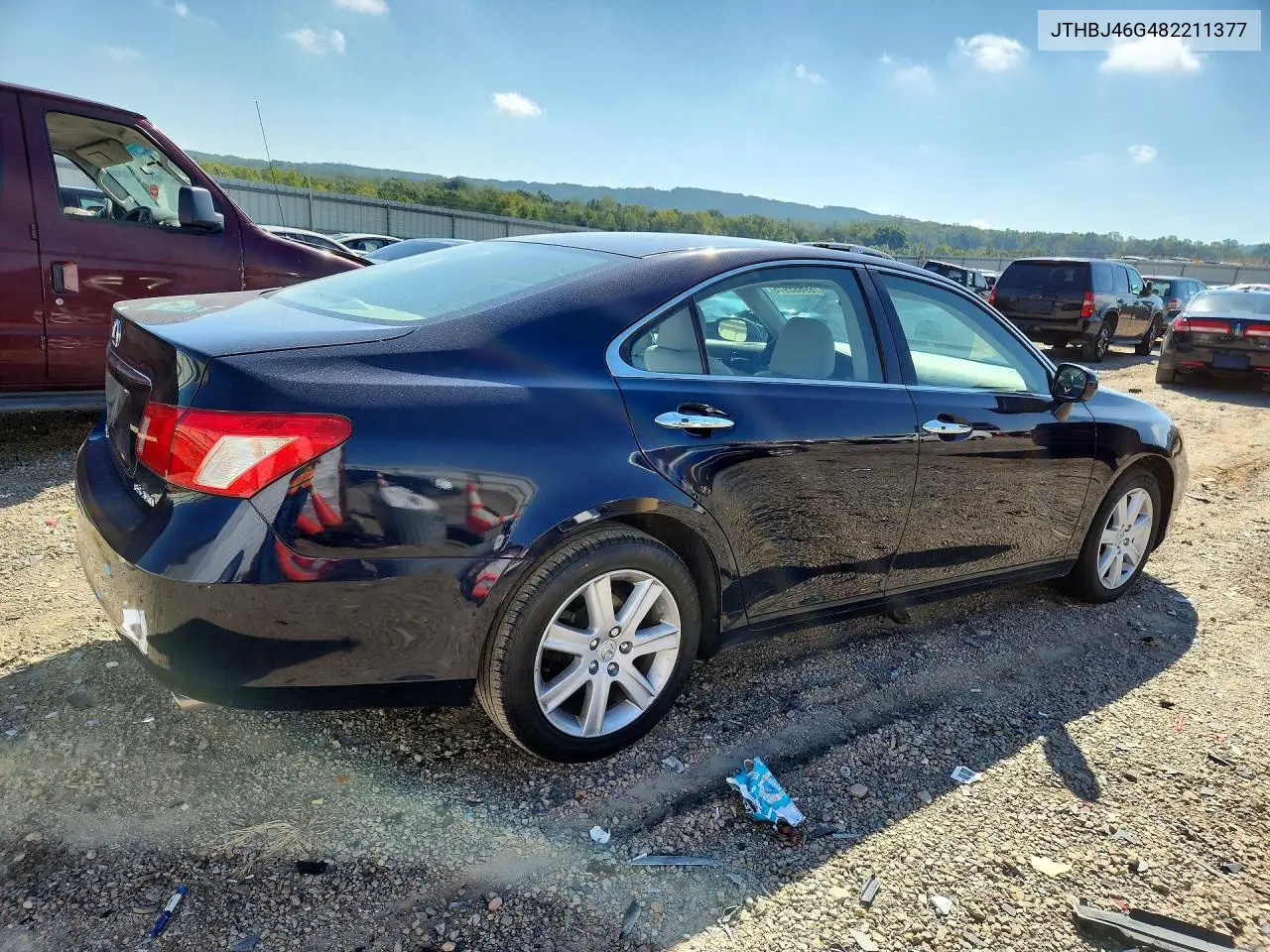 2008 LEXUS ES VIN JTHBJ46G482211377 — фото 3