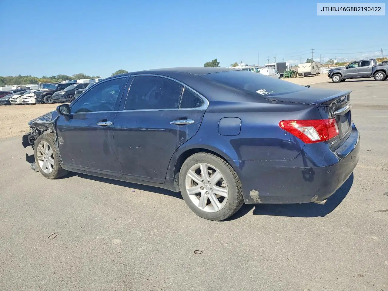 2008 LEXUS ES VIN JTHBJ46G882190422 — фото 2
