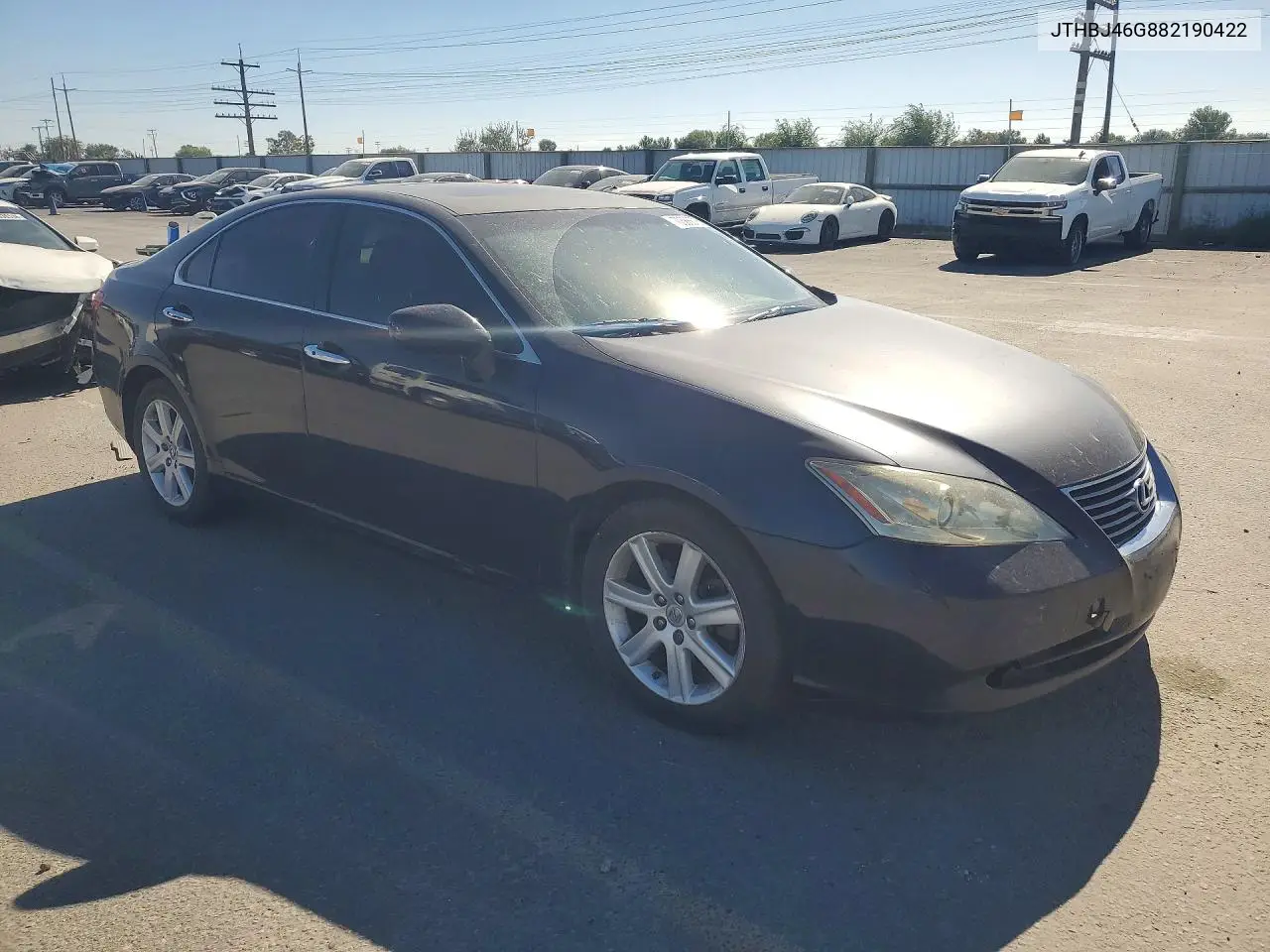 2008 LEXUS ES VIN JTHBJ46G882190422 — фото 4