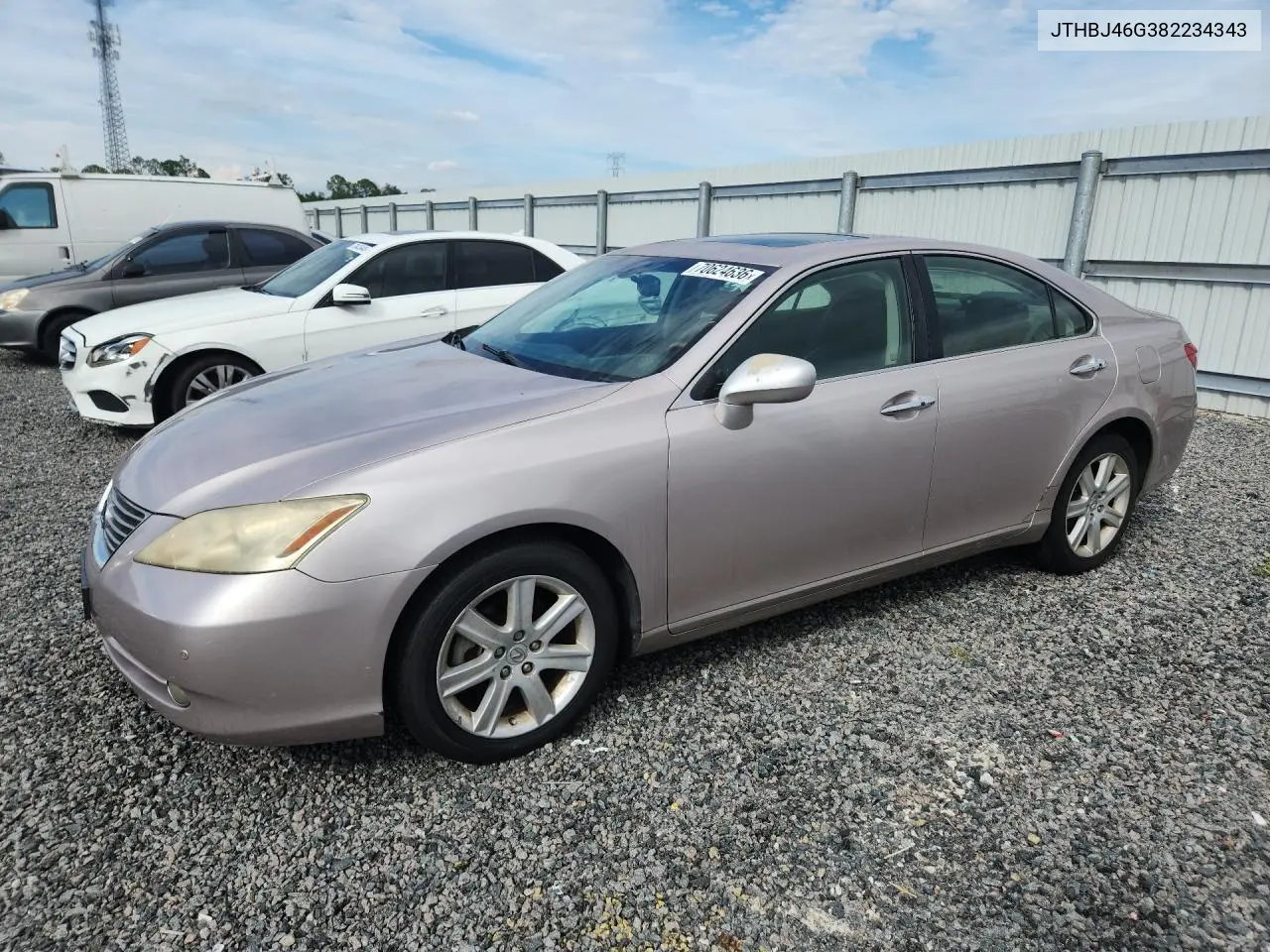 LEXUS ES 2008, VIN JTHBJ46G382234343