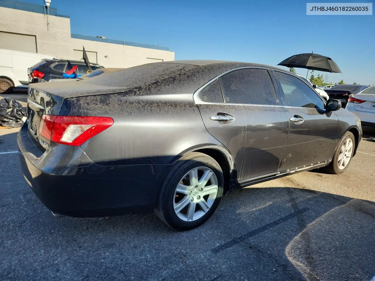 2008 LEXUS ES VIN JTHBJ46G182260035 — фото 3