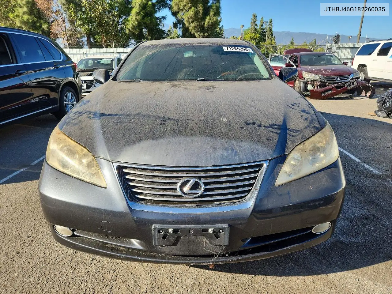 2008 LEXUS ES VIN JTHBJ46G182260035 — фото 5