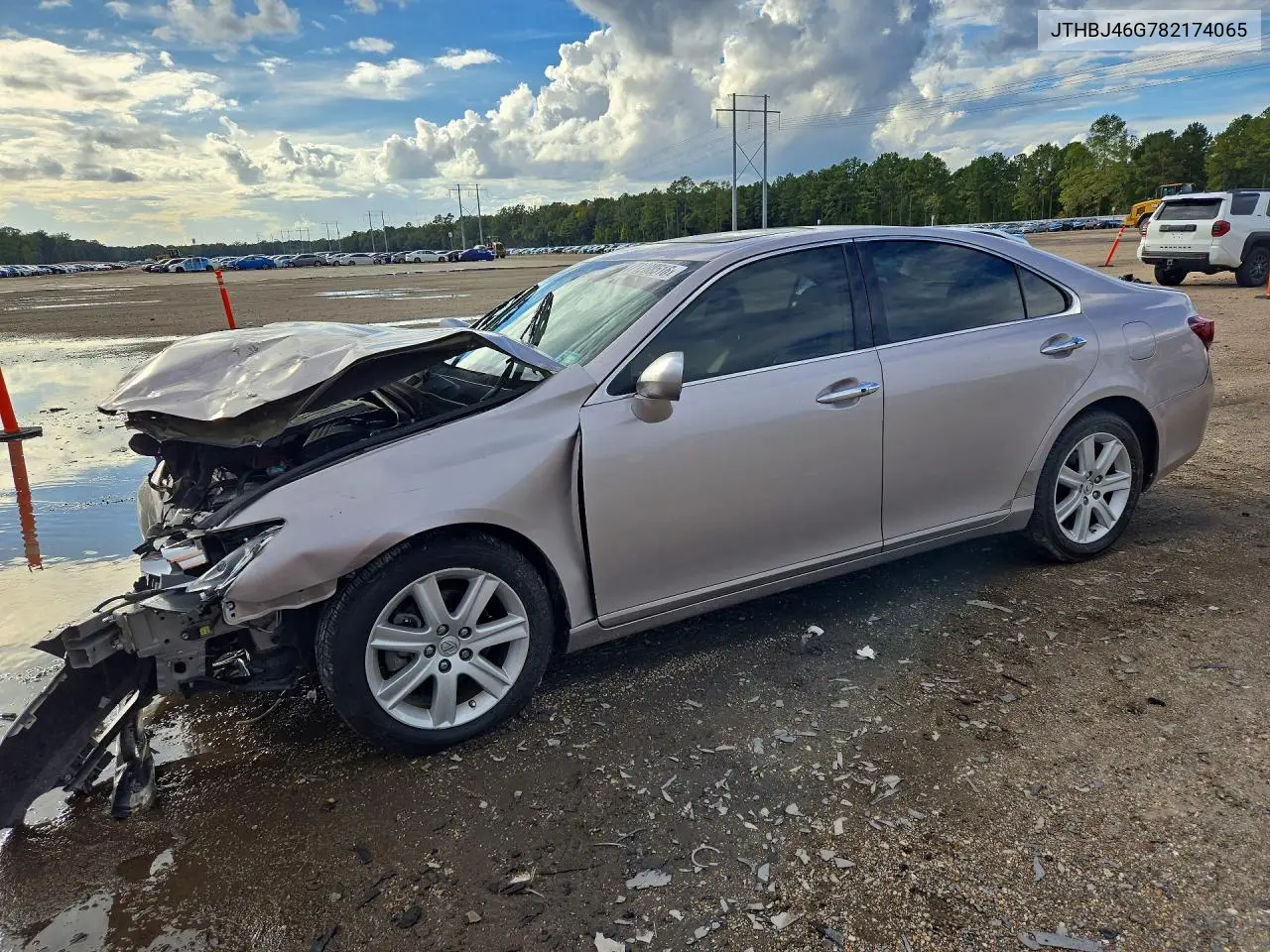 LEXUS ES 2008, VIN JTHBJ46G782174065