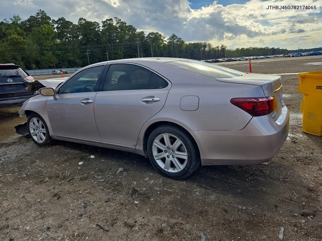 2008 LEXUS ES VIN JTHBJ46G782174065 — фото 2