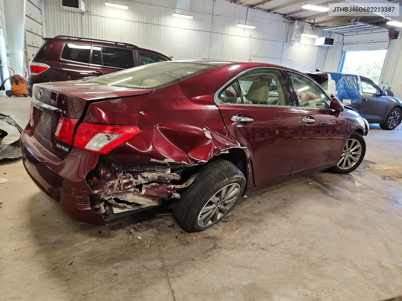2008 LEXUS ES VIN JTHBJ46G682213387 — фото 3