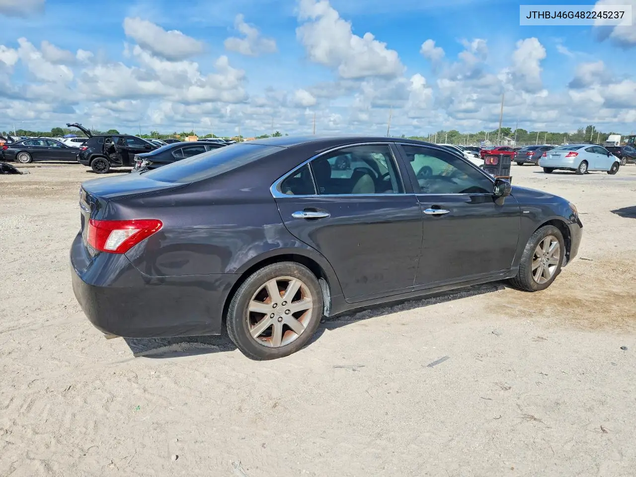 2008 LEXUS ES VIN JTHBJ46G482245237 — фото 3