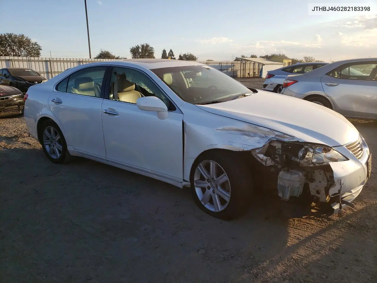 2008 LEXUS ES VIN JTHBJ46G282183398 — фото 4