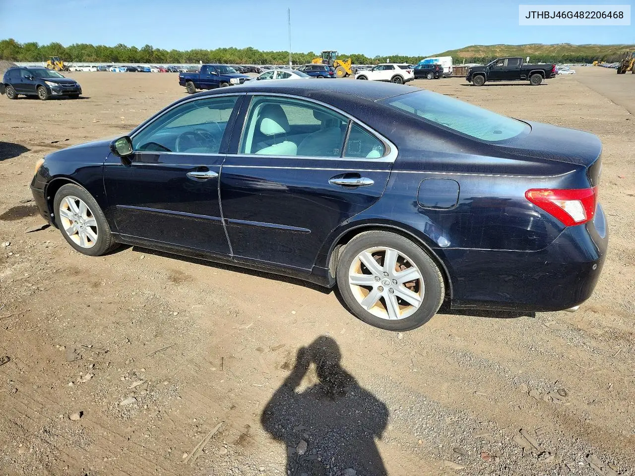 2008 LEXUS ES VIN JTHBJ46G482206468 — фото 2