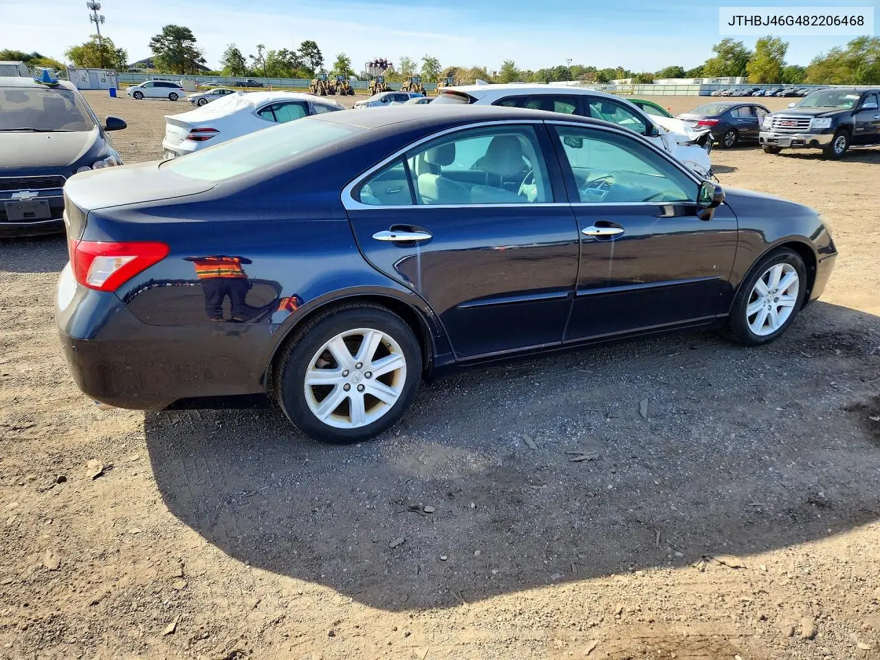 2008 LEXUS ES VIN JTHBJ46G482206468 — фото 3