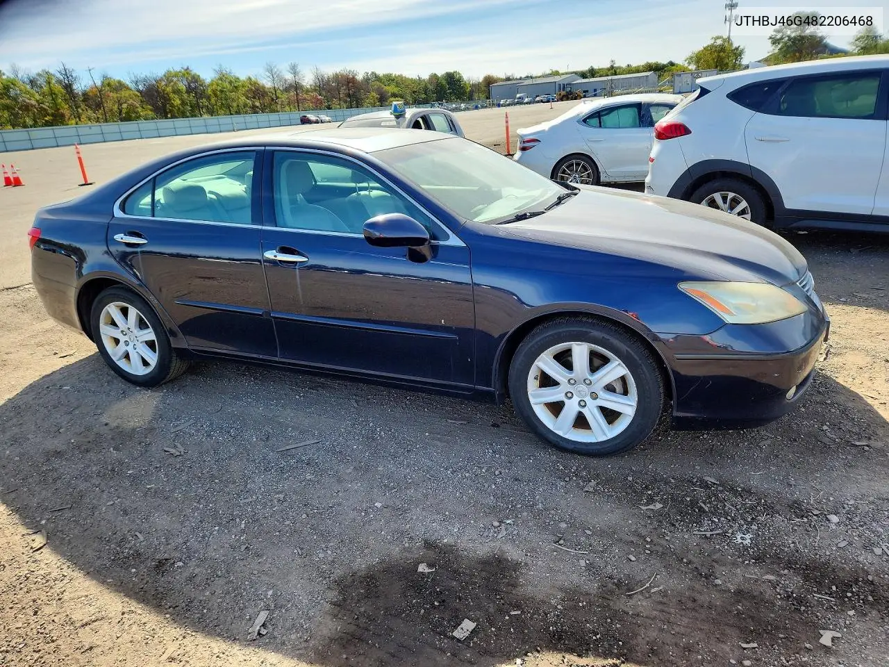 2008 LEXUS ES VIN JTHBJ46G482206468 — фото 4