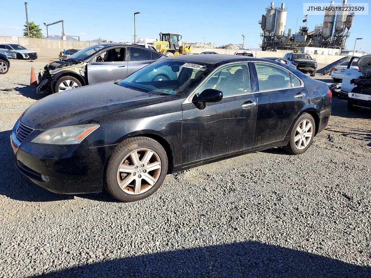 LEXUS ES 2008, VIN JTHBJ46G182232509