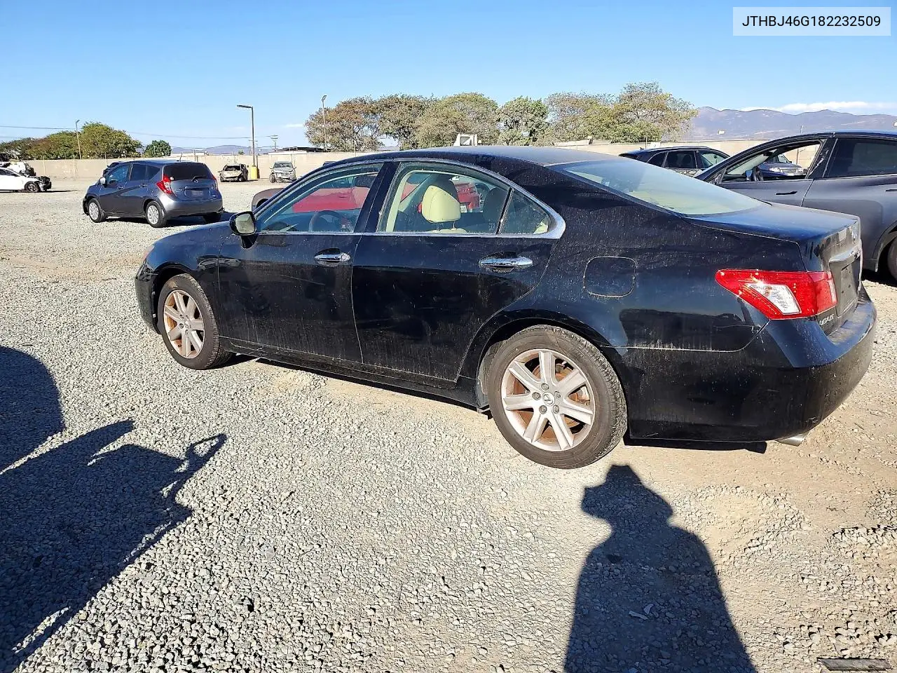 2008 LEXUS ES VIN JTHBJ46G182232509 — фото 2