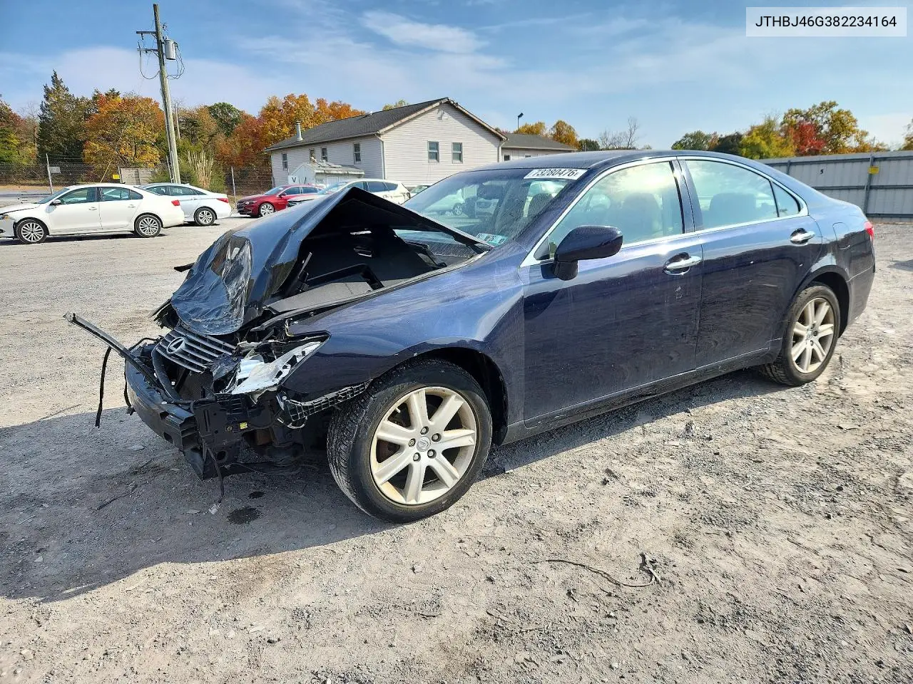 LEXUS ES 2008, VIN JTHBJ46G382234164