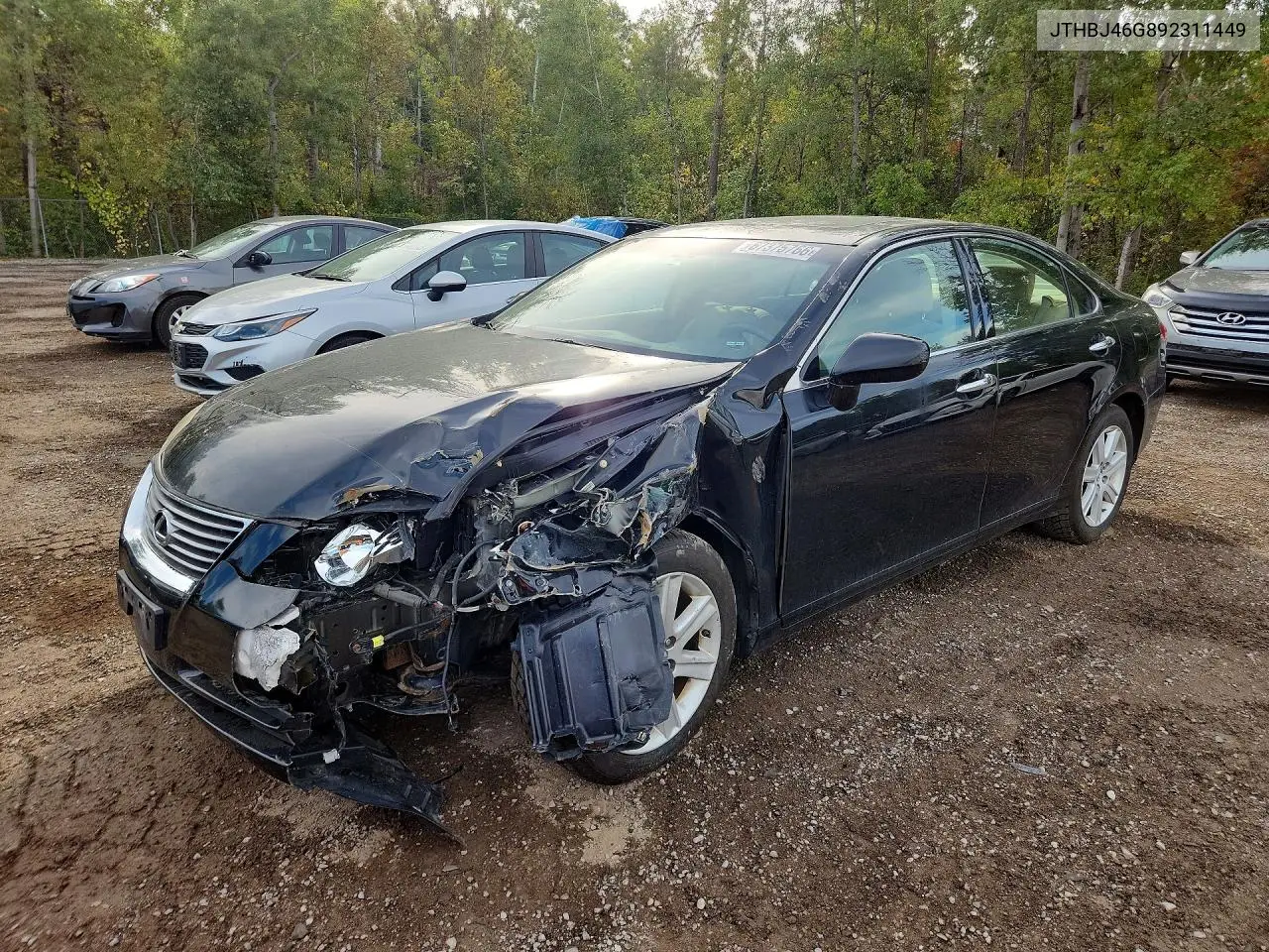 LEXUS ES 2009, VIN JTHBJ46G892311449