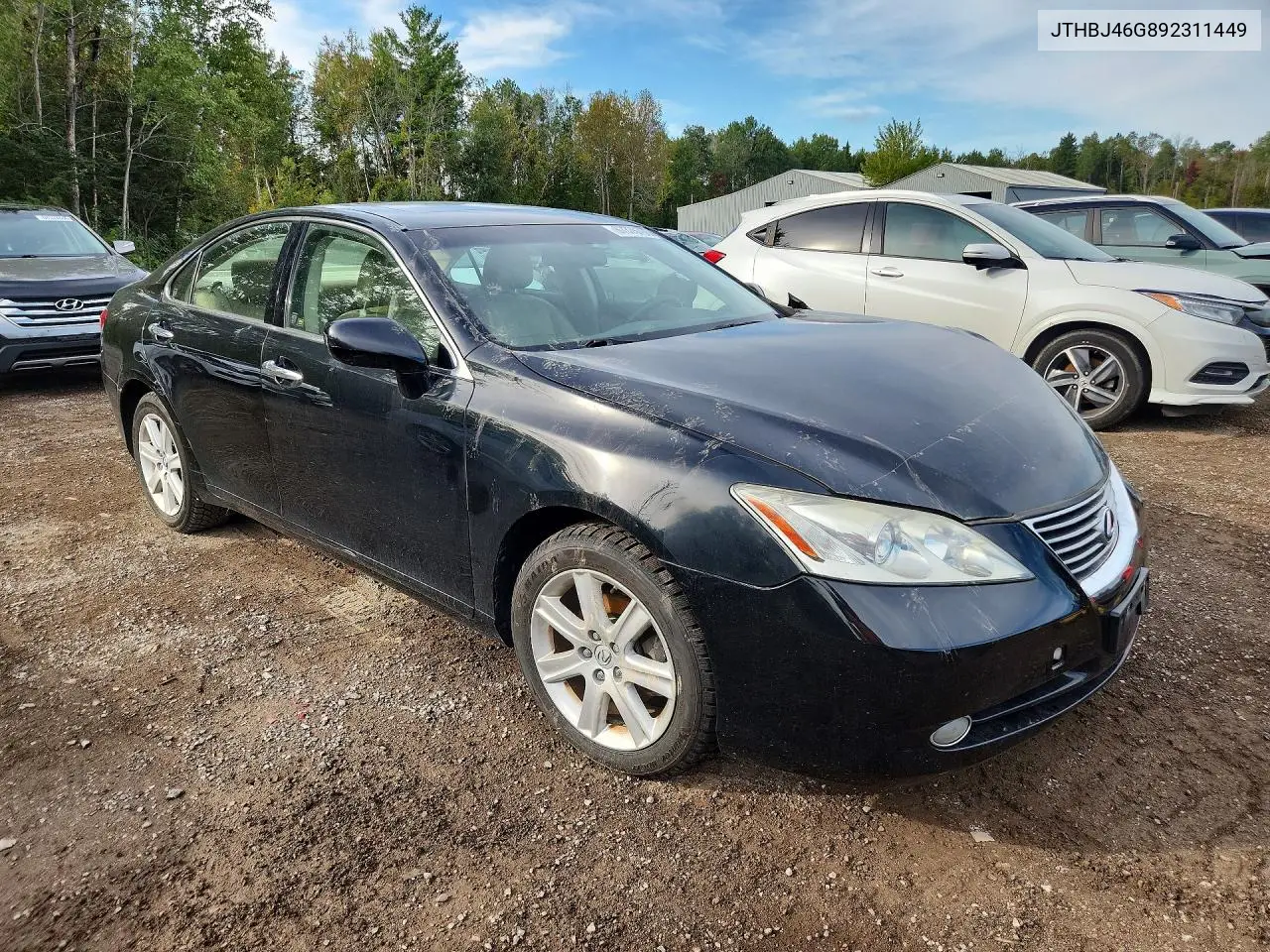 2009 LEXUS ES VIN JTHBJ46G892311449 — фото 4