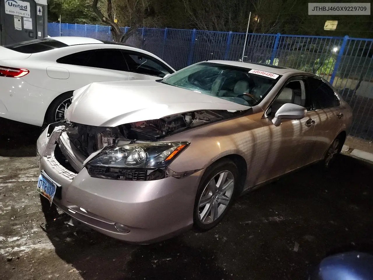 LEXUS ES 2009, VIN JTHBJ46GX92292709
