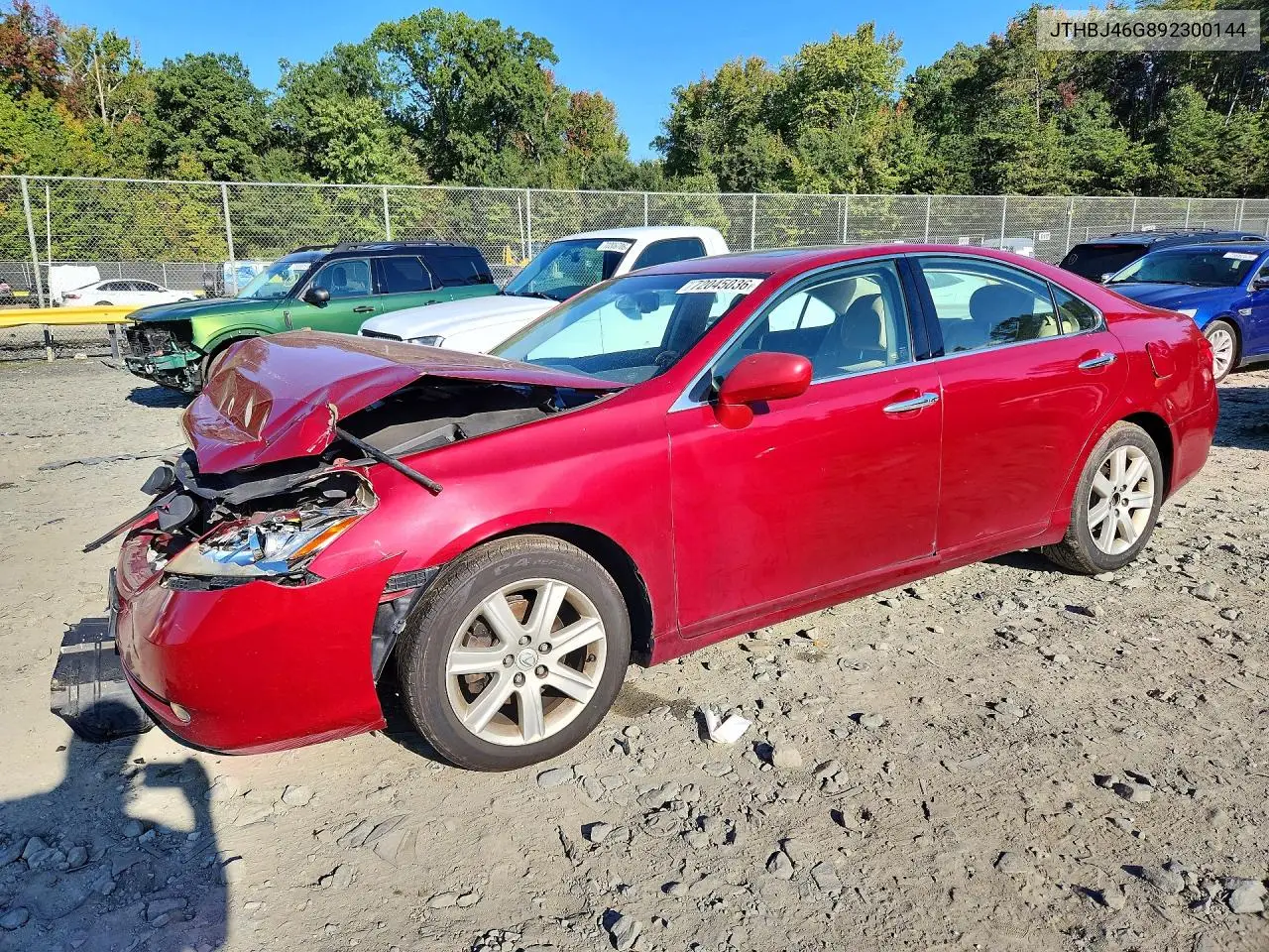LEXUS ES 2009, VIN JTHBJ46G892300144